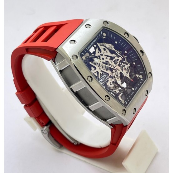 Richard Mille RM 035 Americas Edition Red Strap Swiss ETA 7750 Valjoux Movement Watch