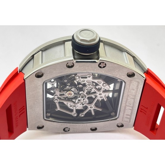 Richard Mille RM 035 Americas Edition Red Strap Swiss ETA 7750 Valjoux Movement Watch