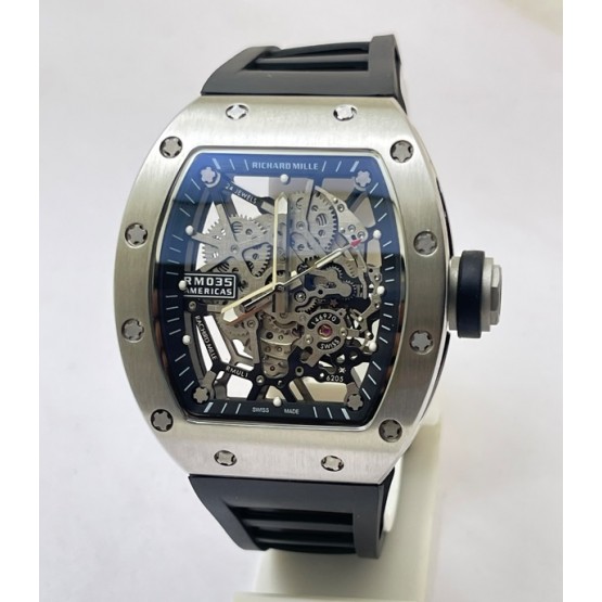 Richard Mille RM 035 Americas Edition Black Strap Swiss ETA 7750 Valjoux Movement Watch