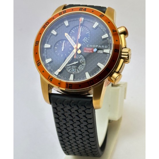 Chopard Mille Miglia Zagato Chronograph Orange Bezel Rubber Strap Watch