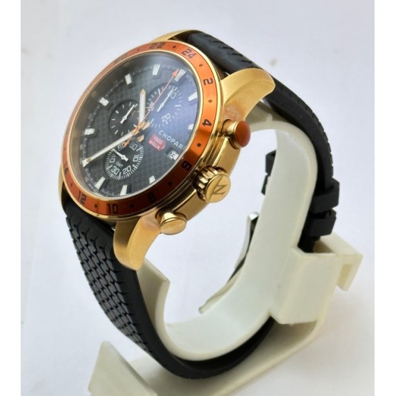 Chopard Mille Miglia Zagato Chronograph Orange Bezel Rubber Strap Watch