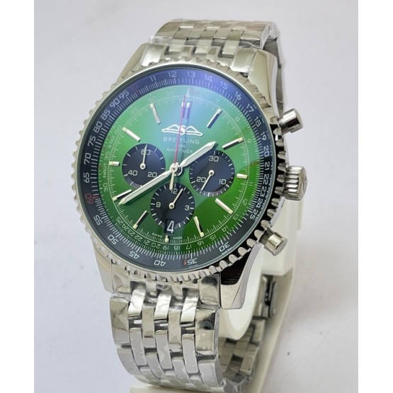 Breitling Navitimer B01 Mint Green Chronograph Steel Watch