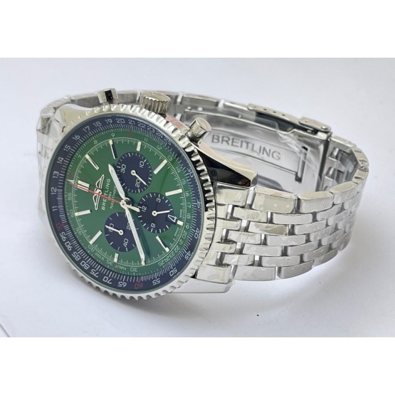 Breitling Navitimer B01 Mint Green Chronograph Steel Watch