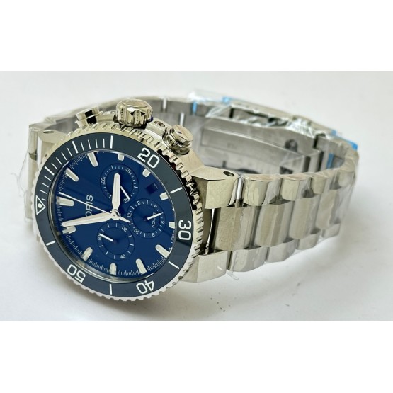 Oris Aquis Chronograph Blue Steel Bracelet Watch