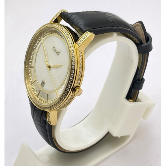 Piaget Altiplano White Mother Of Pearl Diamond Bezel Watch