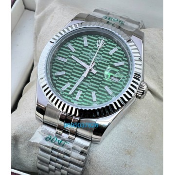 Rolex Date-Just Green Fluted Motif Swiss Automatic Watch