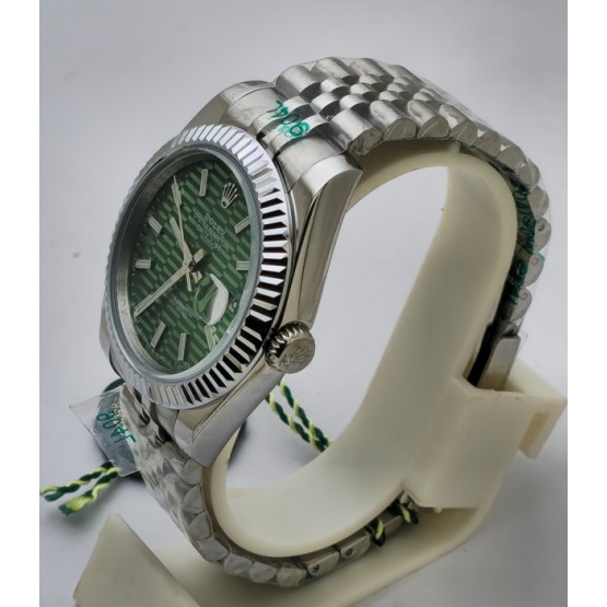 Rolex Date-Just Green Fluted Motif Swiss Automatic Watch