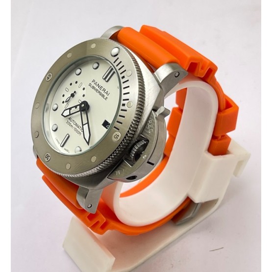 Panerai Submersible Orange Rubber Strap Swiss Automatic Watch