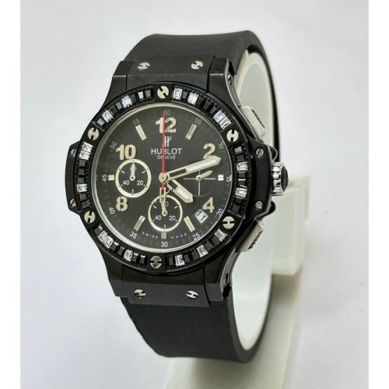 Hublot Big Bang Stone Bezel Full Black Ladies Watch