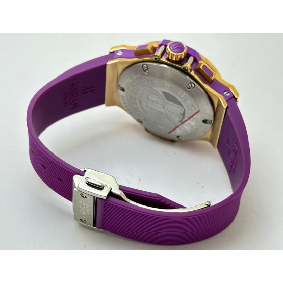 Hublot Big Bang Purple Rubber Strap Ladies Watch