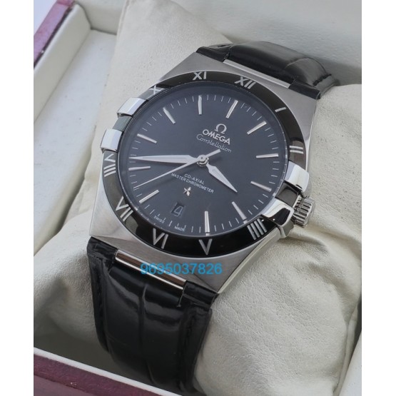 Omega Constellation Black Strap Swiss Automatic Watch