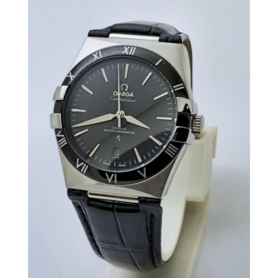 Omega Constellation Black Strap Swiss Automatic Watch