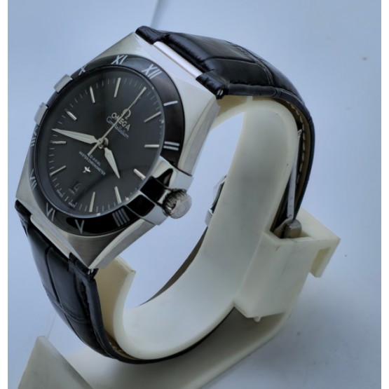 Omega Constellation Black Strap Swiss Automatic Watch