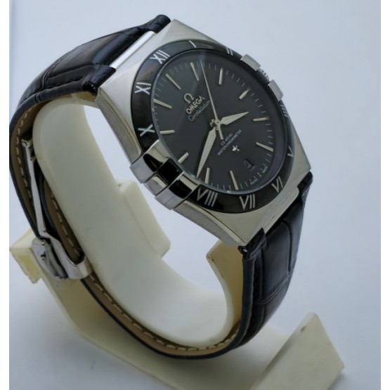 Omega Constellation Black Strap Swiss Automatic Watch