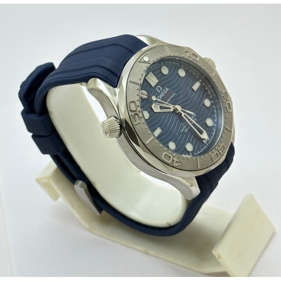 Omega Seamaster Diver Nekton Blue Rubber Strap Swiss Automatic Watch