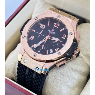 Hublot Big Bang Rose Gold 2 Black Rubber Strap Watch