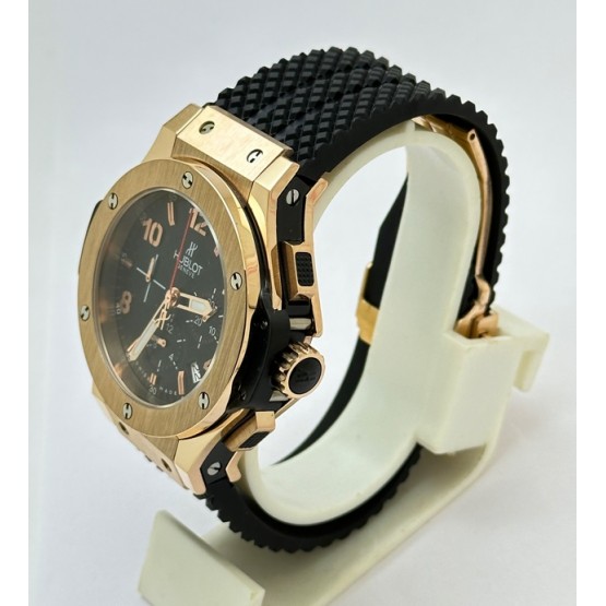 Hublot Big Bang Rose Gold 2 Black Rubber Strap Watch