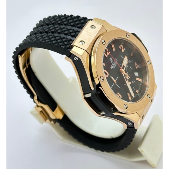 Hublot Big Bang Rose Gold 2 Black Rubber Strap Watch