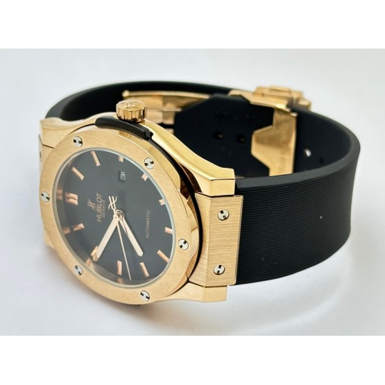 Hublot Vendom Classic Rose Gold Black Rubber Strap Swiss Automatic Watch