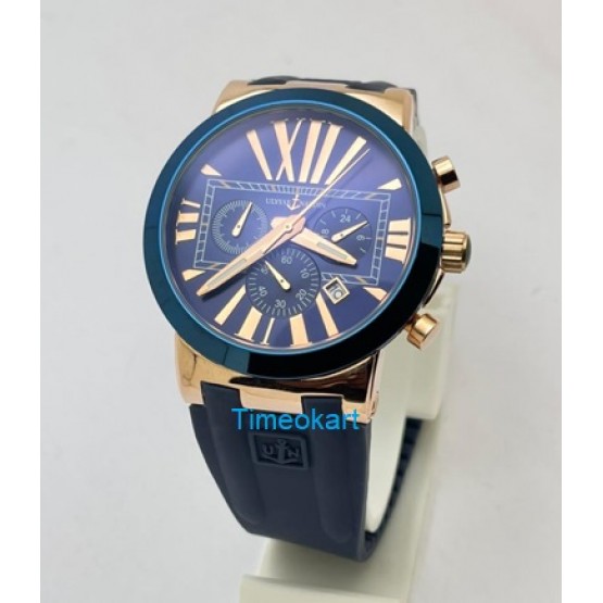 Ulysse Nardin Executive CHRONOGRAPH Blue Rubber Strap Watch