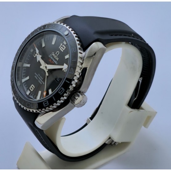 Omega Seamaster Planet Ocean GMT Black Rubber Strap Swiss Automatic Watch