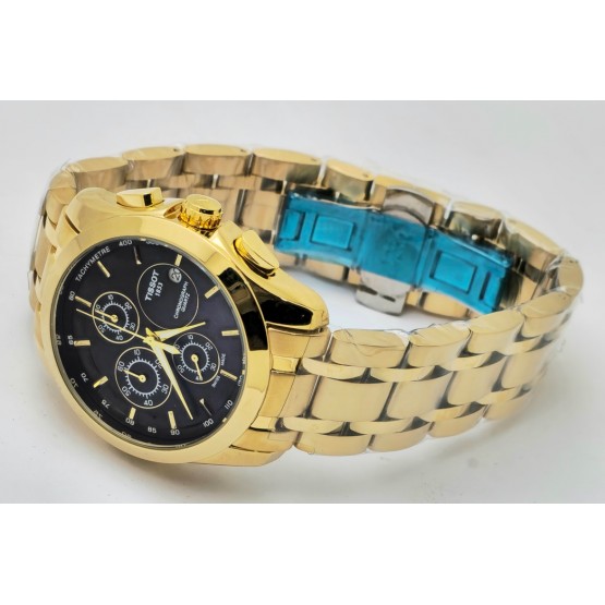 Tissot Couturier Black Golden Bracelet Watch