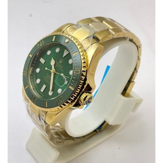 Rolex Submariner Green Full Gold Swiss Automatic Watch