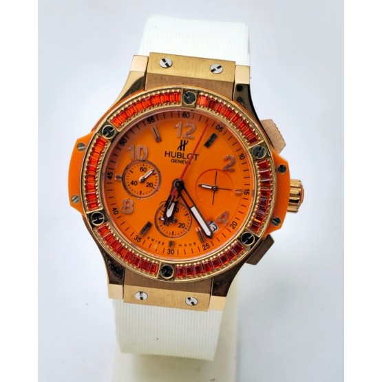 Hublot Big Bang Tutti Frutti Orange Ladies Watch