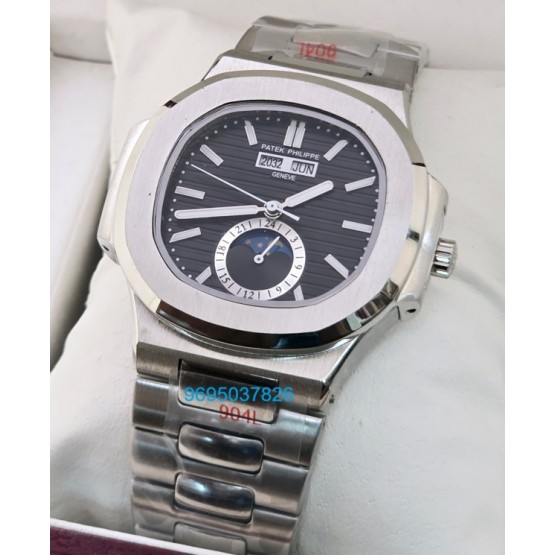 Patek Philippe Nautilus Annual Calendar Black Steel Swiss Automatic Watch