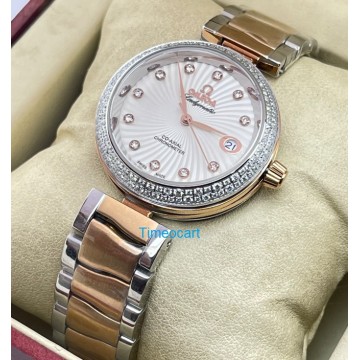 Omega Ladymatic Nicole Kidman White Dual Tone Ladies Watch