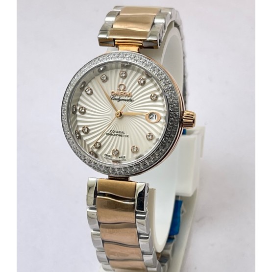 Omega Ladymatic Nicole Kidman White Dual Tone Ladies Watch