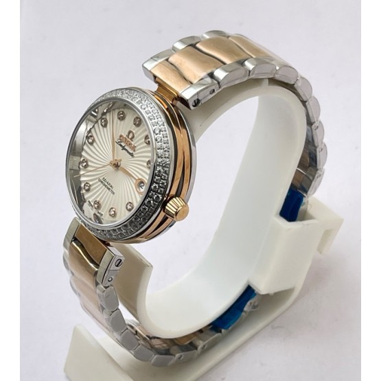 Omega Ladymatic Nicole Kidman White Dual Tone Ladies Watch