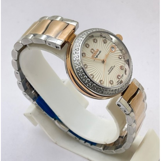 Omega Ladymatic Nicole Kidman White Dual Tone Ladies Watch