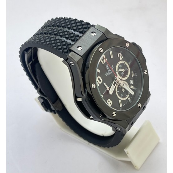 Hublot Big Bang Full Black Rubber Strap Watch