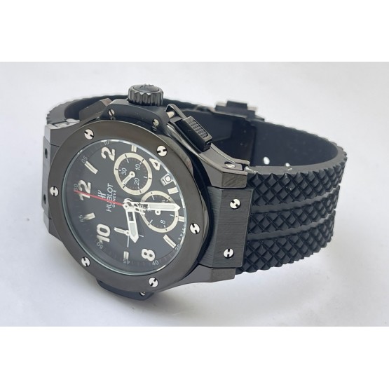 Hublot Big Bang Full Black Rubber Strap Watch