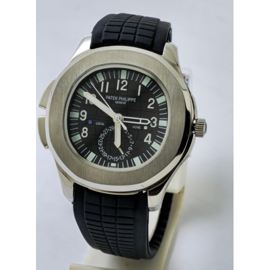 Patek Philippe Aquanaut GMT Black Rubber Strap Swiss ETA Automatic Watch