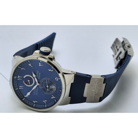 Ulysse Nardin Maxi Marine Chronometer Eastern Arabic Numerals Blue Steel Swiss Automatic Watch