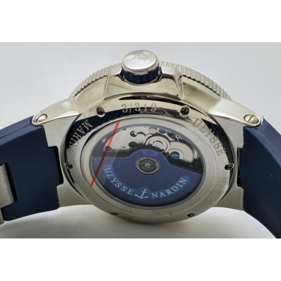 Ulysse Nardin Maxi Marine Chronometer Eastern Arabic Numerals Blue Steel Swiss Automatic Watch