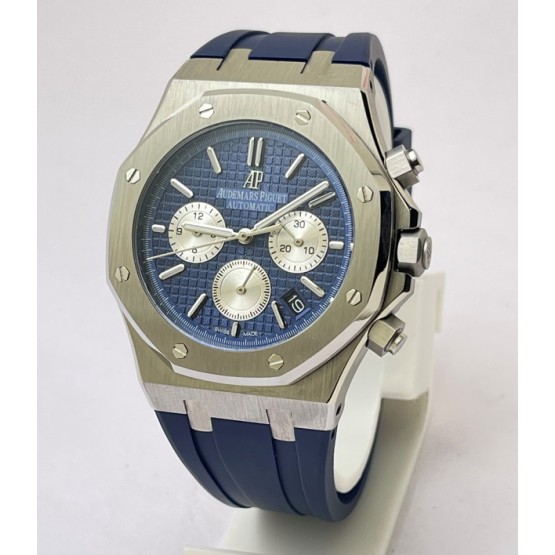 Audemars Piguet Chronometer Blue Rubber Strap Watch