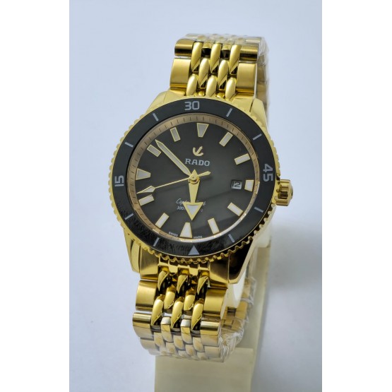 Rado Captain Cook Black Golden Swiss Automatic Watch