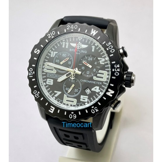  Endurance Pro Chronometer Black Rubber Strap Watch