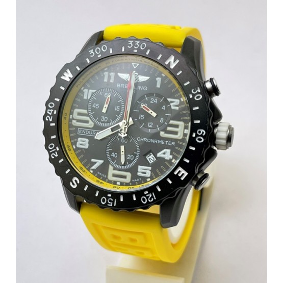 Breitling Endurance Pro Chronometer Yellow Rubber Strap Watch A