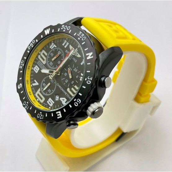 Breitling Endurance Pro Chronometer Yellow Rubber Strap Watch A