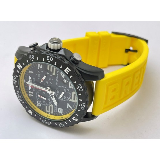 Breitling Endurance Pro Chronometer Yellow Rubber Strap Watch A