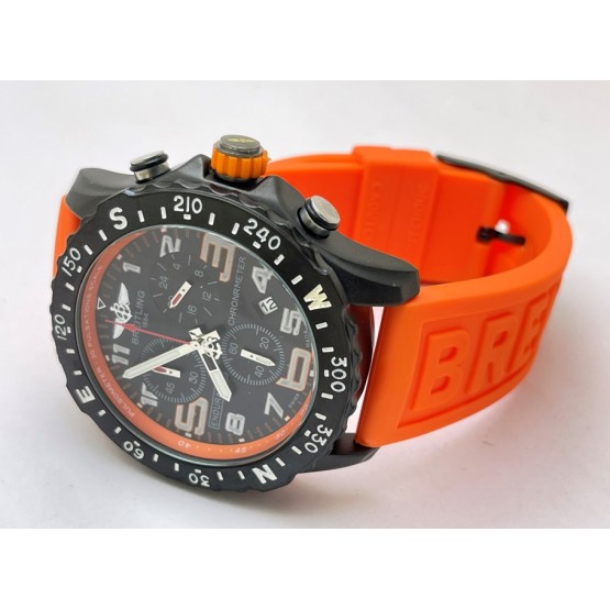 Breitling Endurance Pro Chronometer Orange Rubber Strap Watch