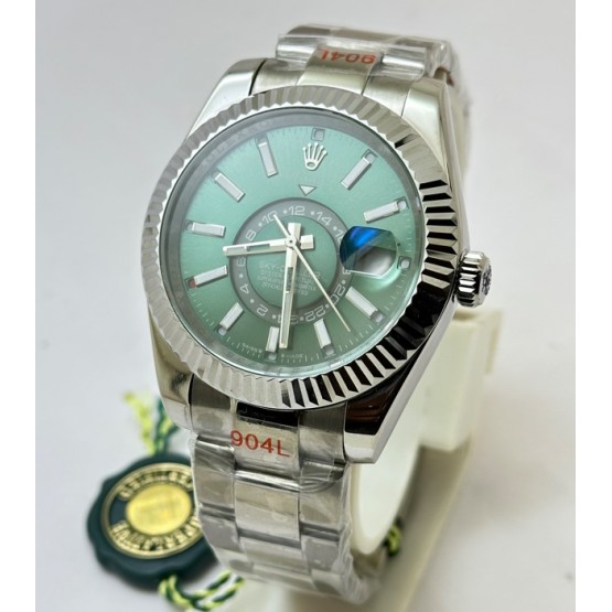 Rolex Sky Dweller Green Steel Swiss ETA Automatic Watch