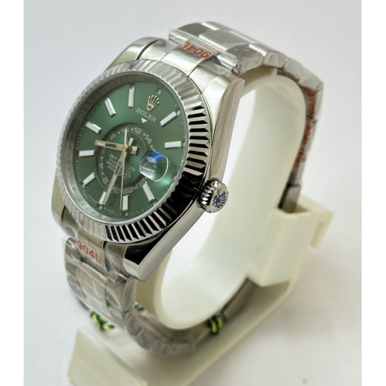 Rolex Sky Dweller Green Steel Swiss ETA Automatic Watch