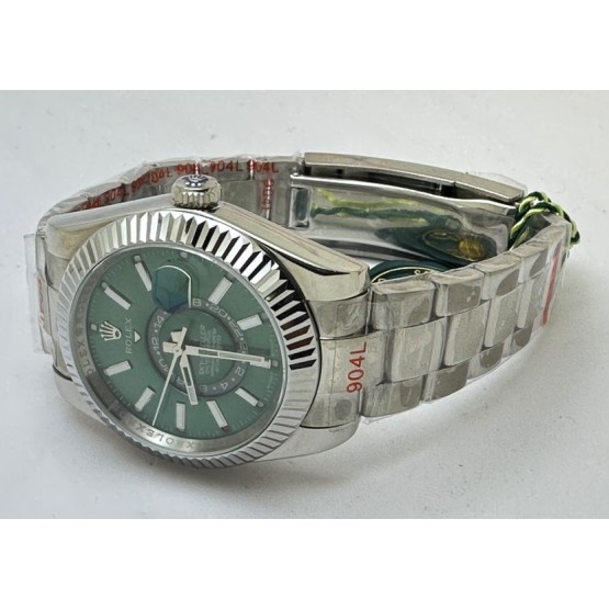 Rolex Sky Dweller Green Steel Swiss ETA Automatic Watch