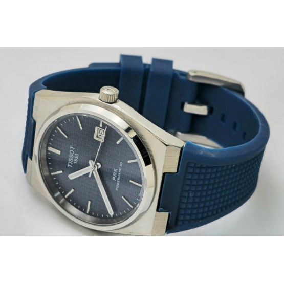 Tissot Prx Powermatic 80 Blue Rubber Strap Watch