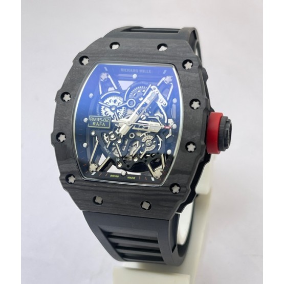 Richard Mille RM35-02 Rafael Nadal Black Carbon Swiss ETA 7750 Valjoux Movement Watch